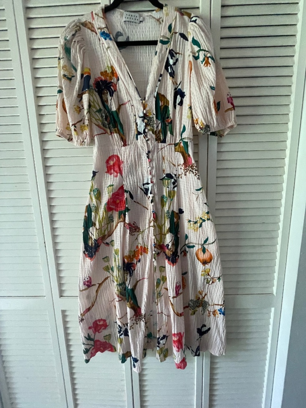 Tanya Taylor peach summer dress
